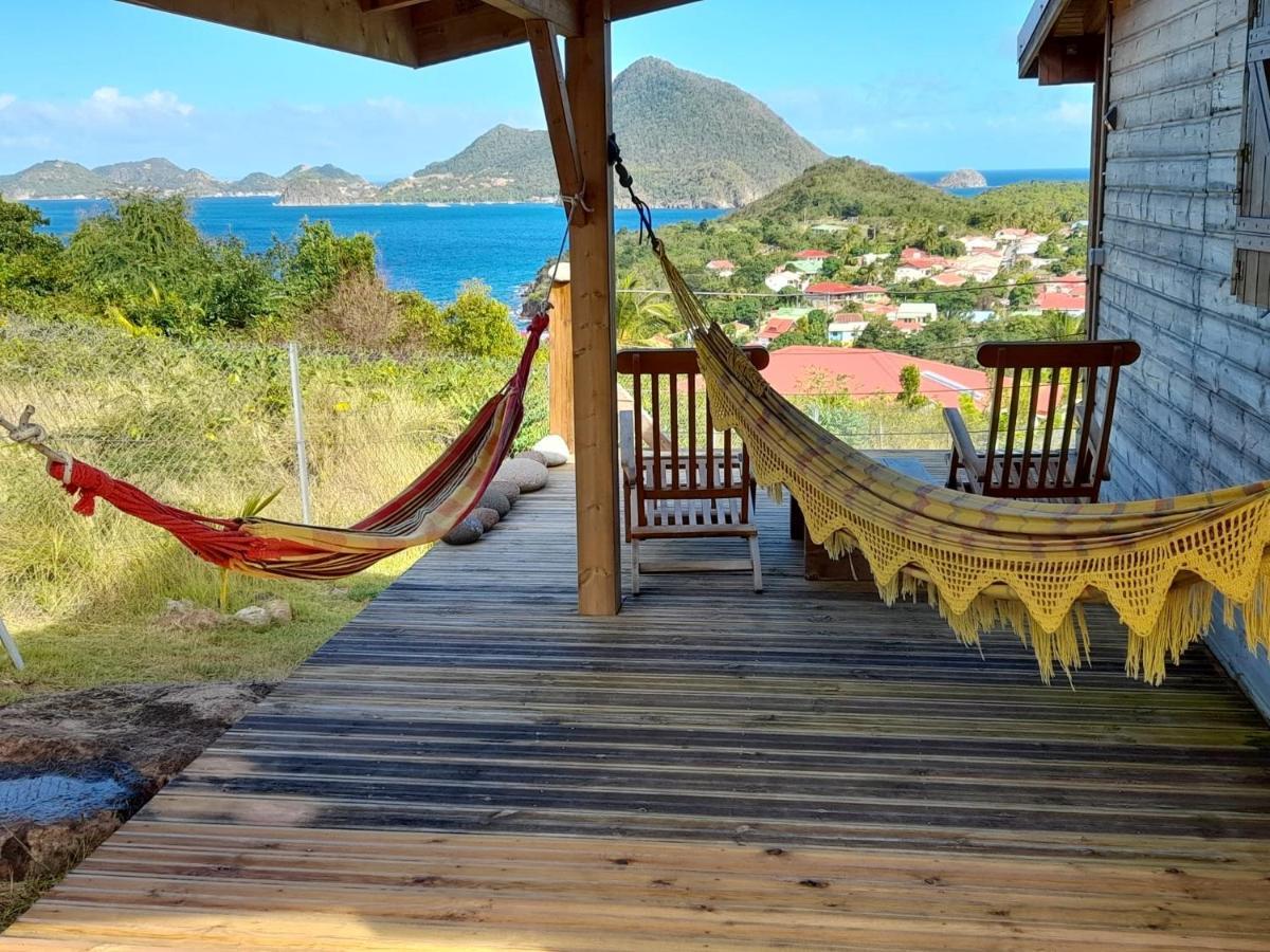 Ti Kaz Anoli Cottage En Bois Avec Vue Sur La Baie Terre-de-Bas Exterior photo